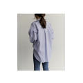 The new han edition stripe lantern sleeve shirt joker base coat loose long leisure big yards